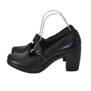 Dansko Tara Women Black Leather Mary Janes Sz 40 US 9.5 - 10